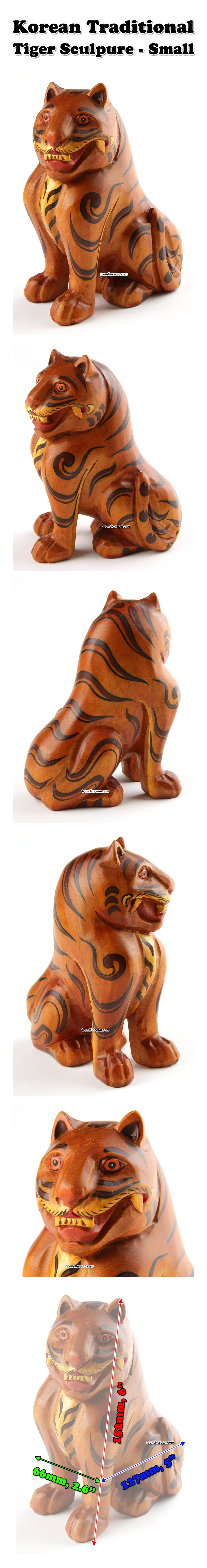 wooden tiger sculpture