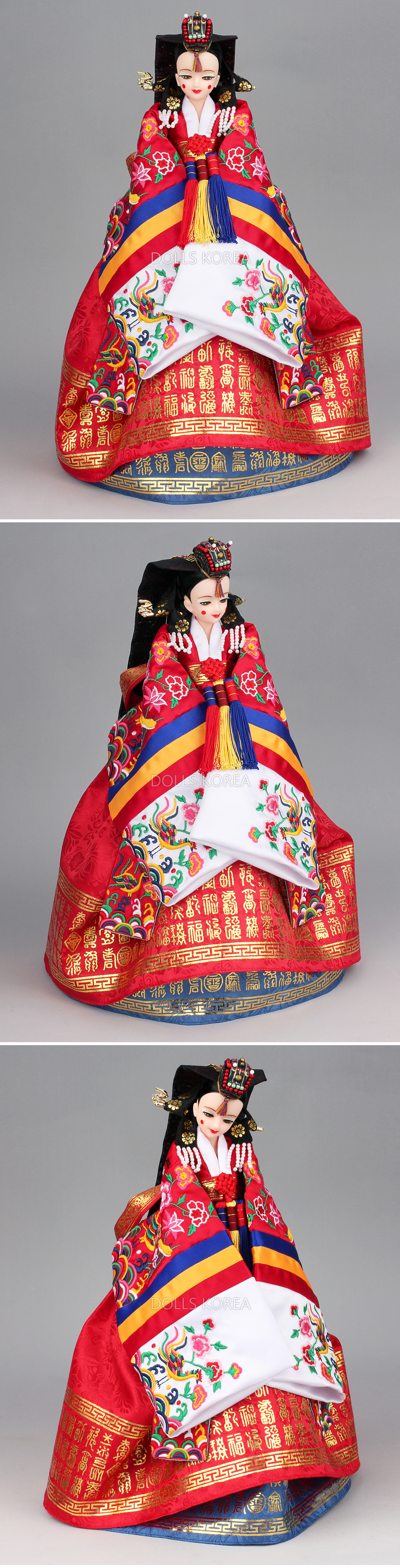 Korean Barbie Doll with Korean Traditional Wedding Dress Hwarot.